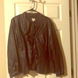 Black faux leather jacket